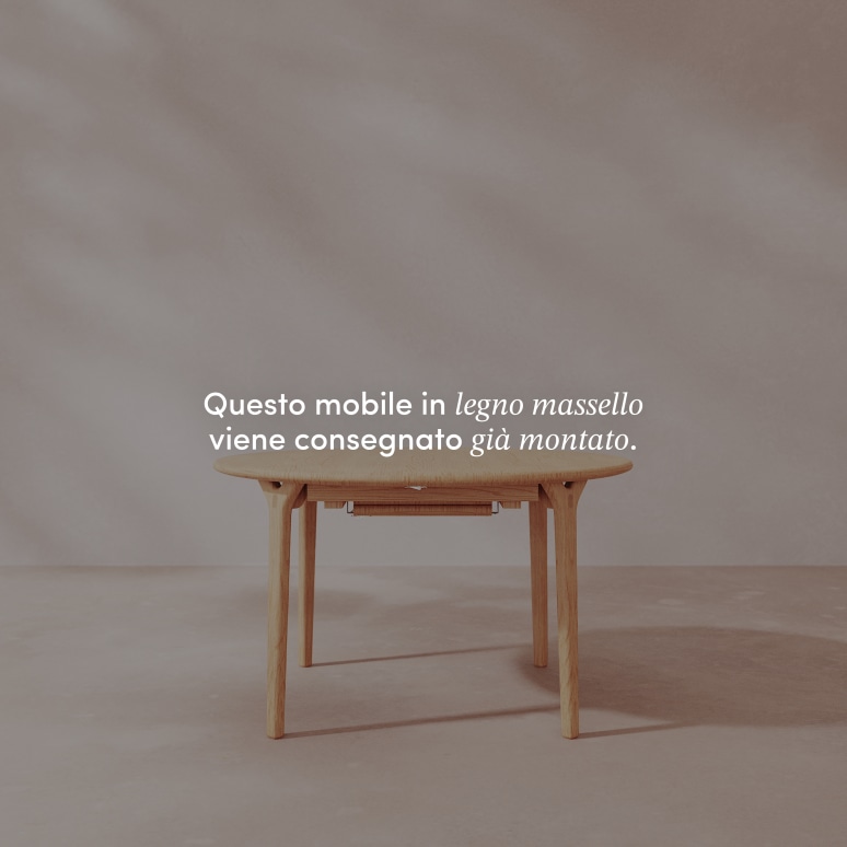 Clara - Tavolo allungabile in rovere massello rotondo 4-8 persone