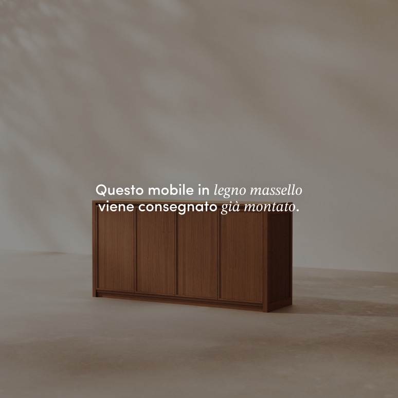Jane - Buffet in teak massello scuro 160 cm