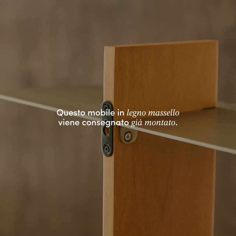 Isaia - Mensola bagno in mango e metallo