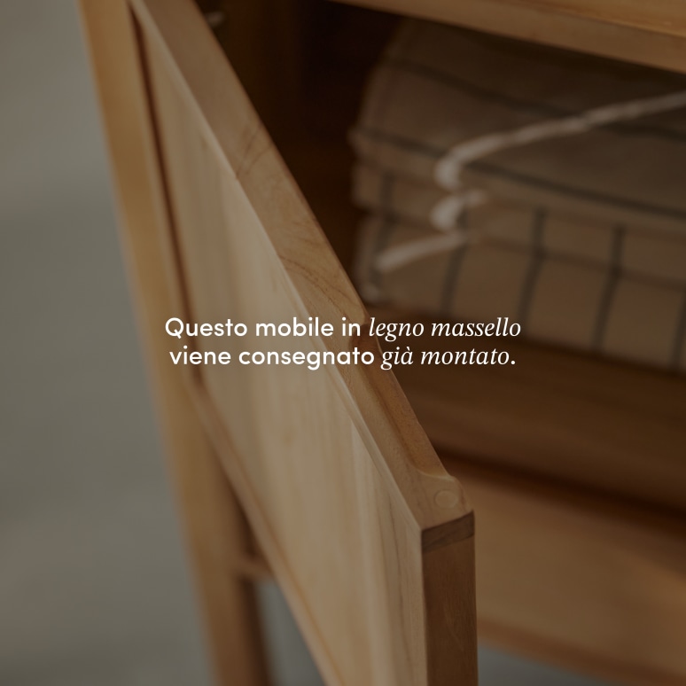 Jane - Mobile per il bagno in teak massello 80 cm