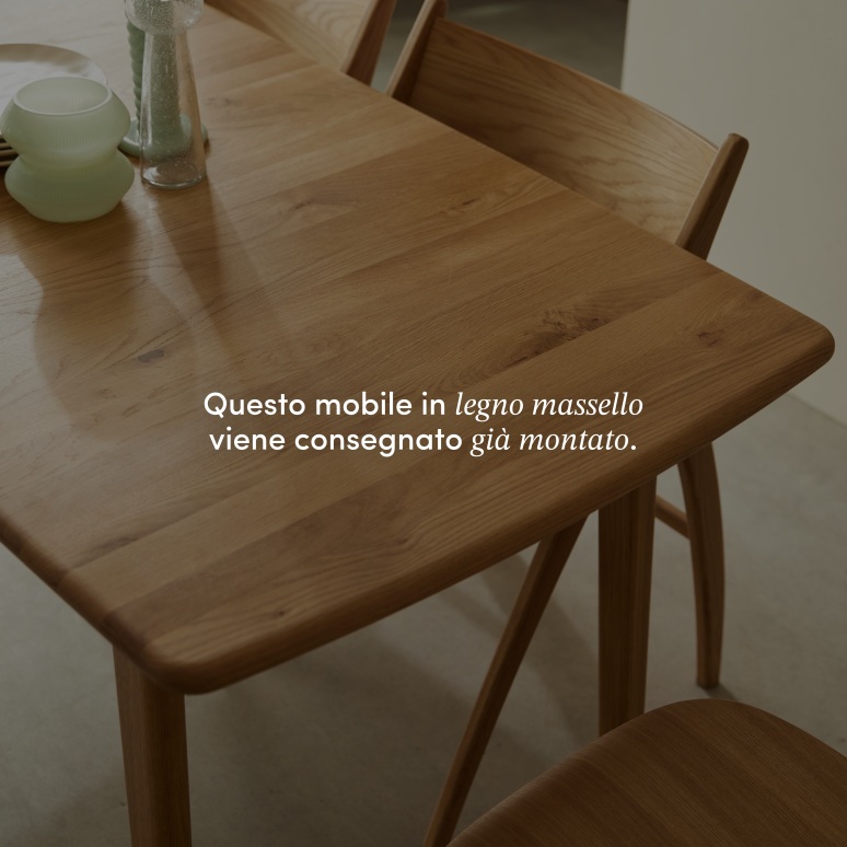 Clara - Tavolo allungabile in rovere massello 4-6 pers.
