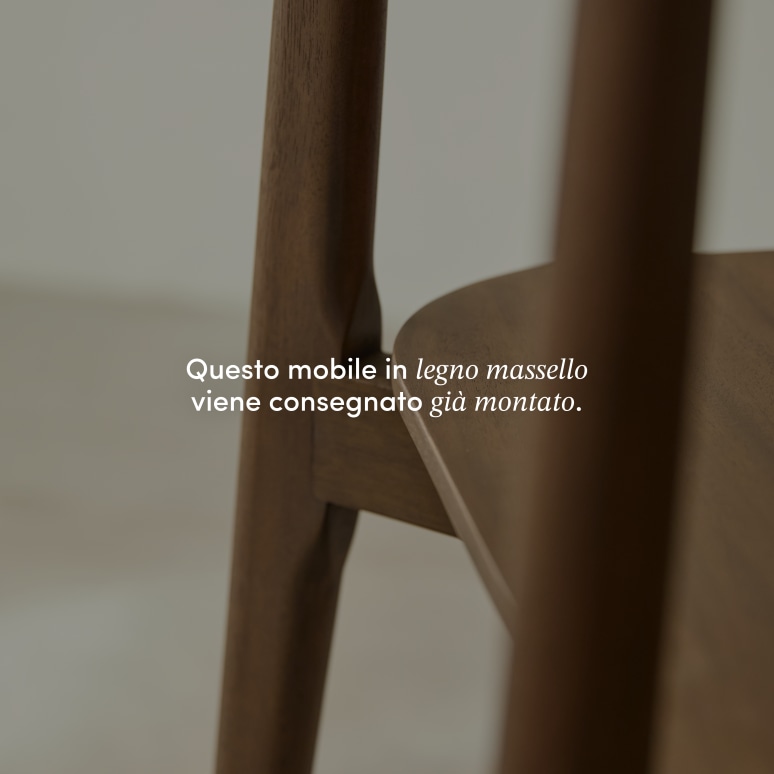 Jonàk -  Sedia in mogano massello brown