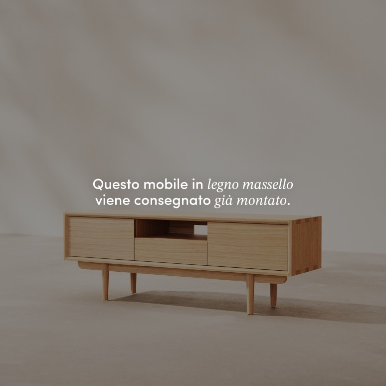 Ellie - Mobile TV in rovere massello 125 cm