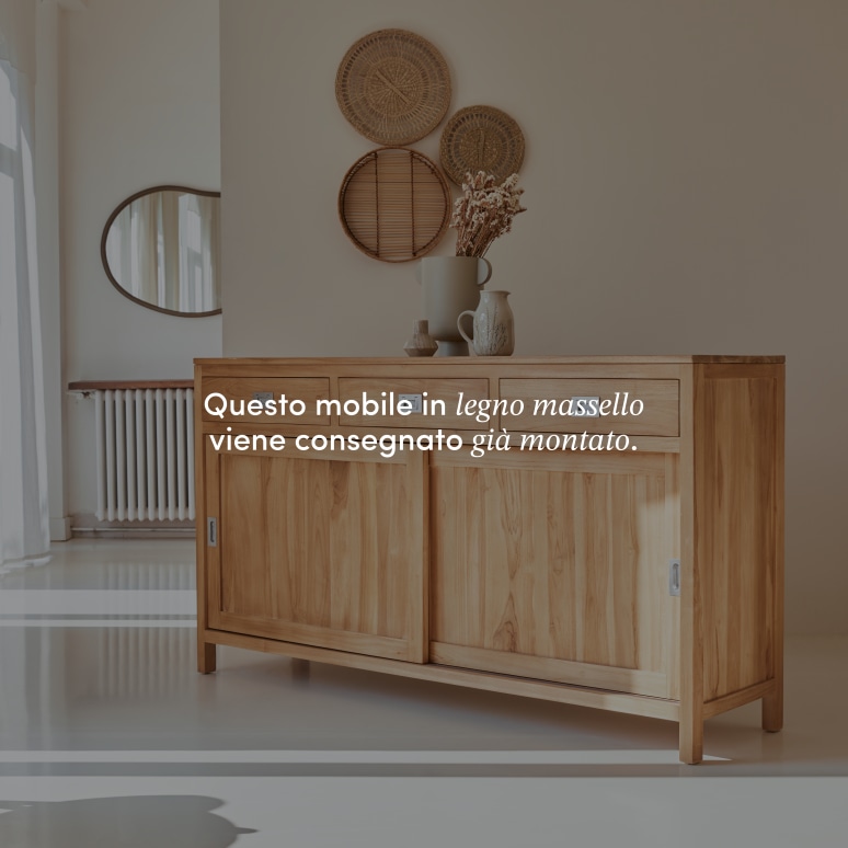 Coffee Tek - Buffet in teak massello 180 cm