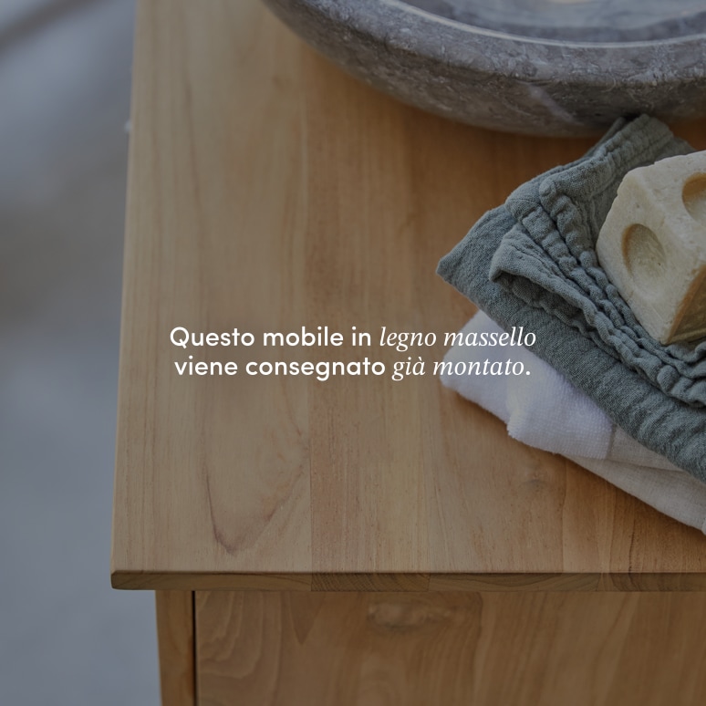 Soho - Mobile per il bagno in teak massello 85 cm