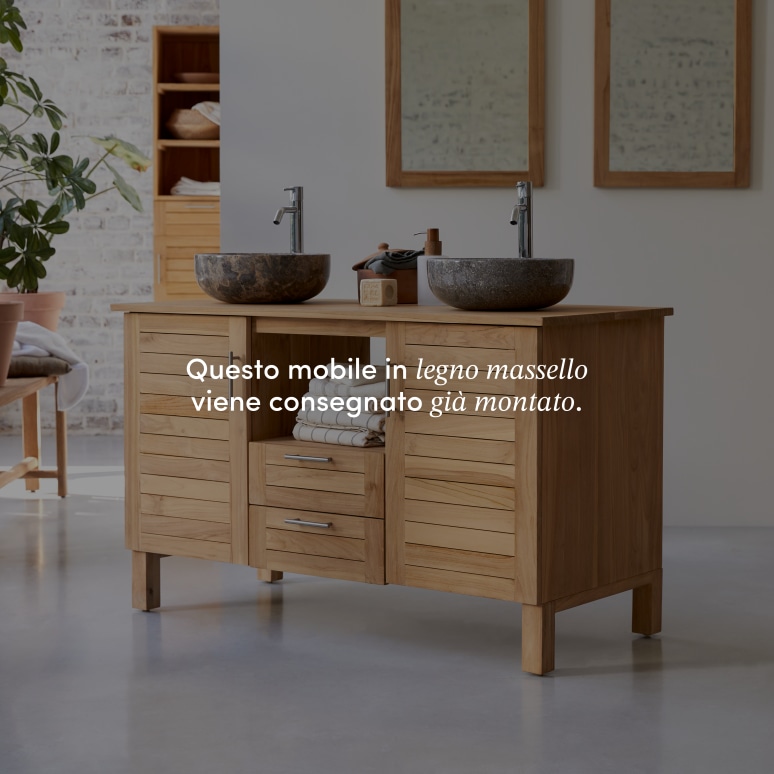 Soho - Mobile per il bagno in teak massello 125 cm