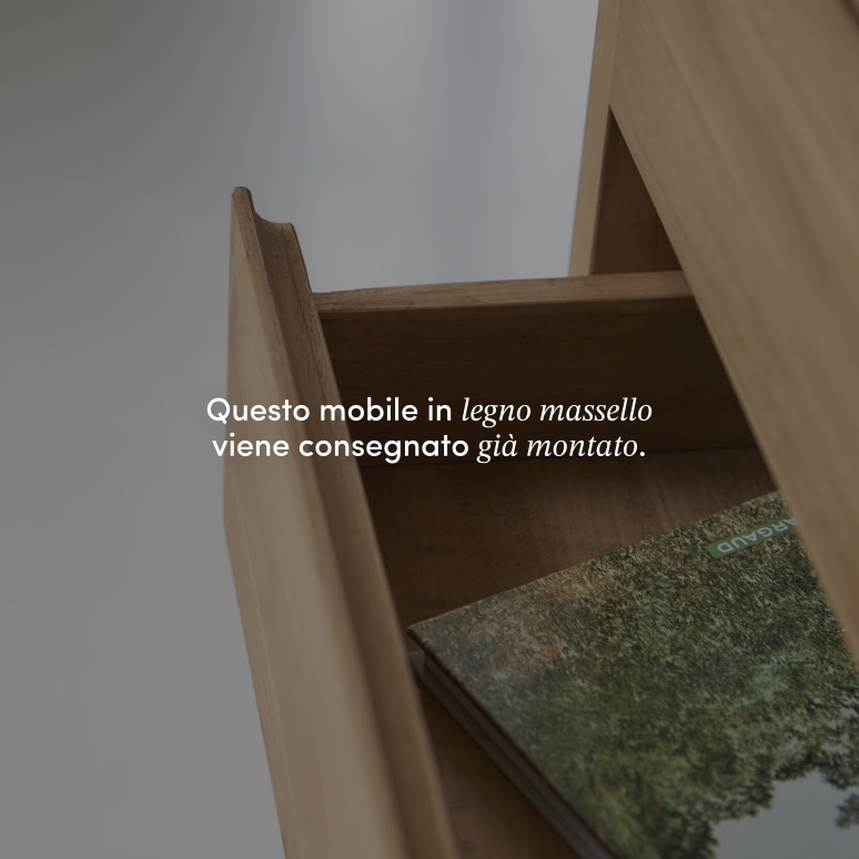 Eden - Comodino in teak massello 3 cassetti