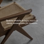 Tribute - Poltrona in teak massello e intreccio in rattan