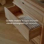 Achille - Cassettiera d'ingresso in teak massiccio