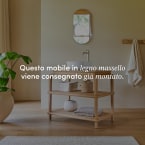 Achille - Mobile sottolavabo in teak massello 95 cm