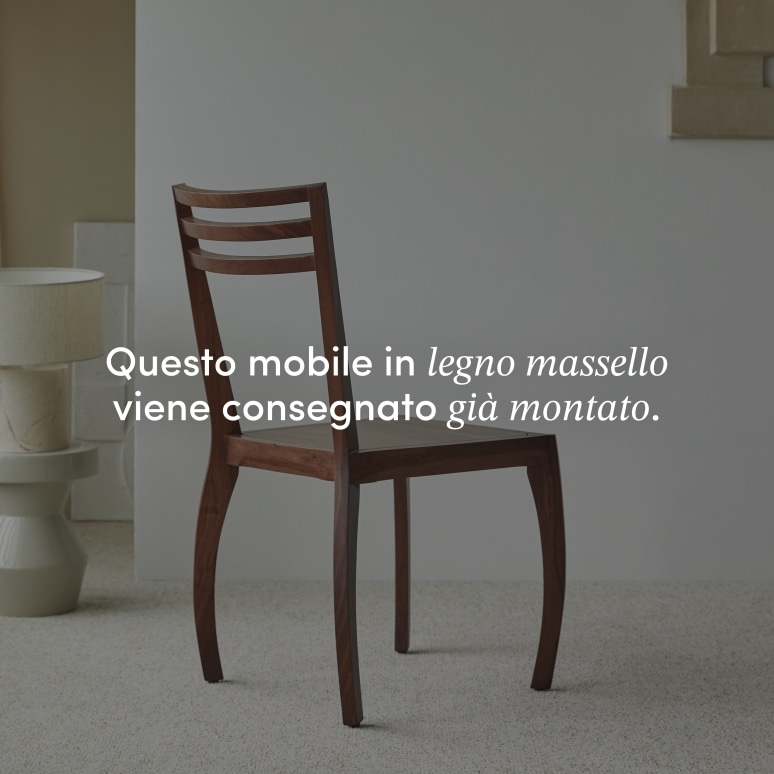 Luna - Sedia in legno di palissandro massello