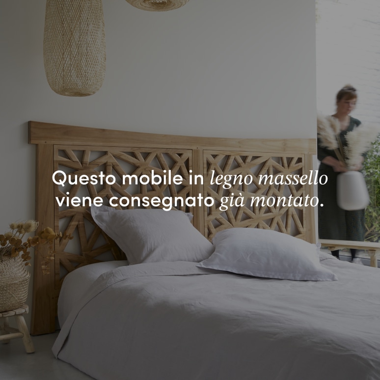 Gentong - Testiera del letto in teak massello 210 cm