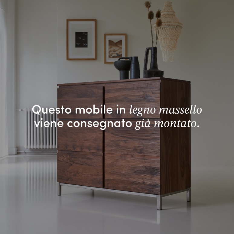 Nova - Credenza in legno di palissandro massello 100 cm