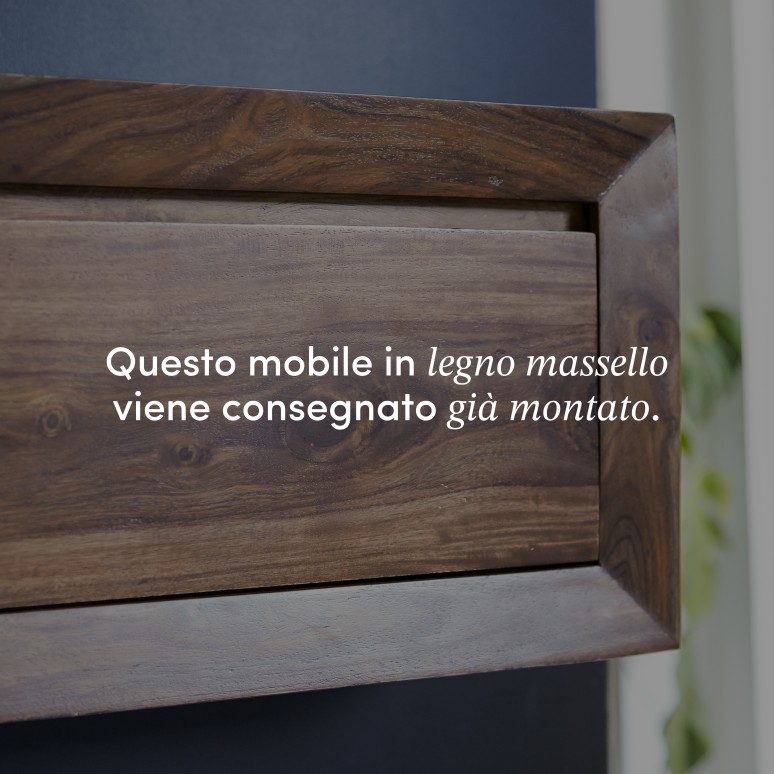 Villa - Consolle da parete in legno di palissandro massello