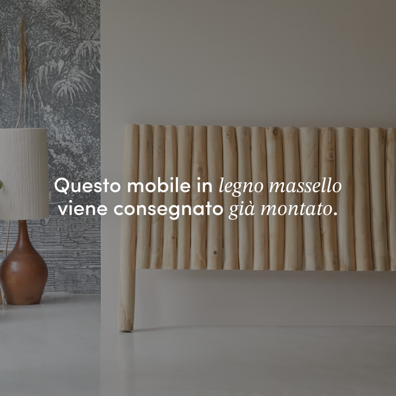 River - Testiera in teak massello 180 cm