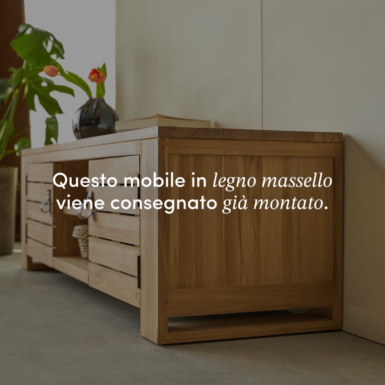 Minimalys - Mobile TV in teak massello 135 cm