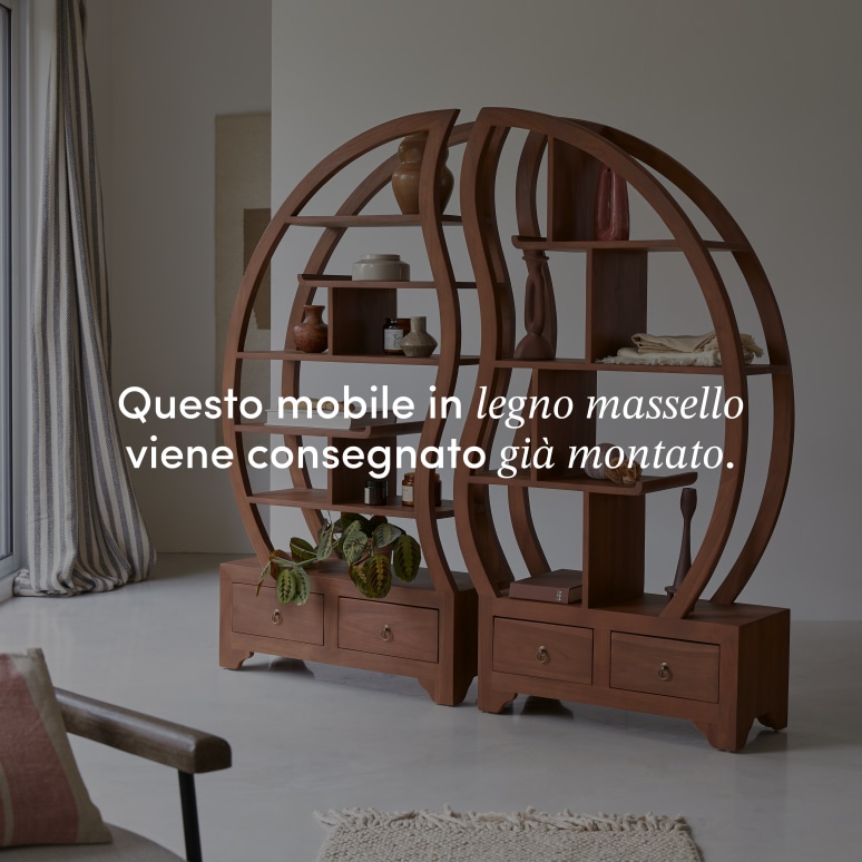 Ying Yang - Libreria in teak massello
