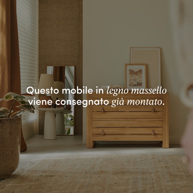 Minimalys - Cassettiera per bambini in teak massello