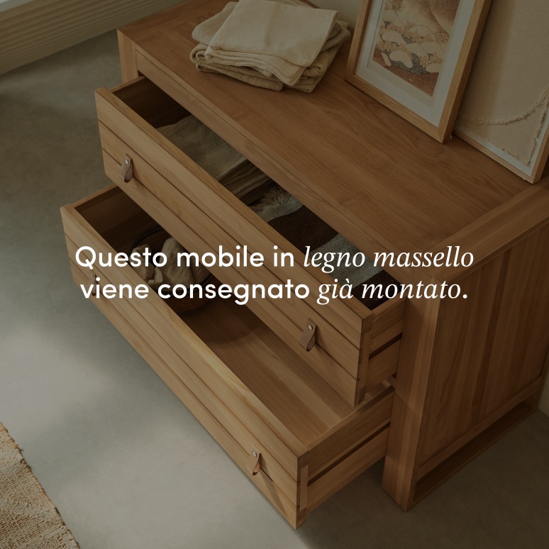 Minimalys - Cassettiera in teak massello