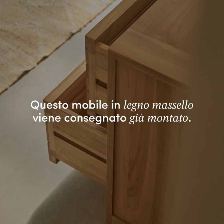 Minimalys - Cassettiera per bambini in teak massello