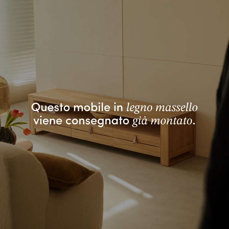 Minimalys - Mobile TV in teak massello 170 cm