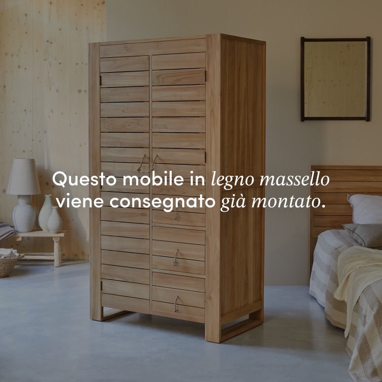 Minimalys - Armadio guardaroba d’ingresso in teak massello