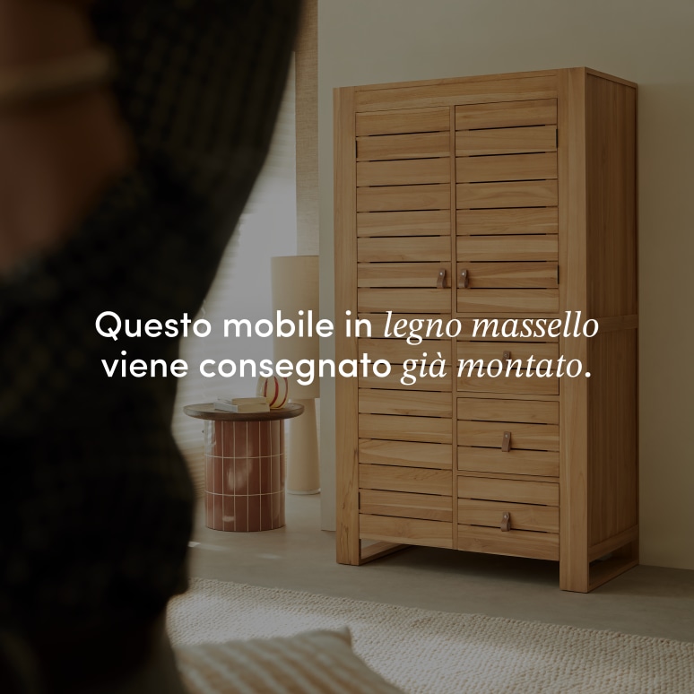 Minimalys - Armadio guardaroba in teak massello per bambini