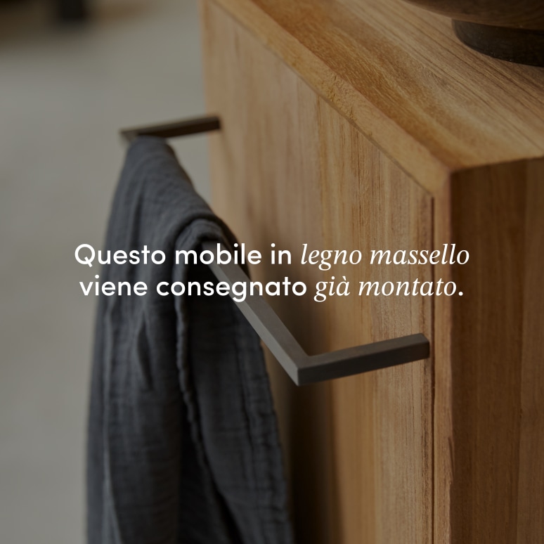 Stelle - Mobile per il bagno in teak massello (variante a sinistra)