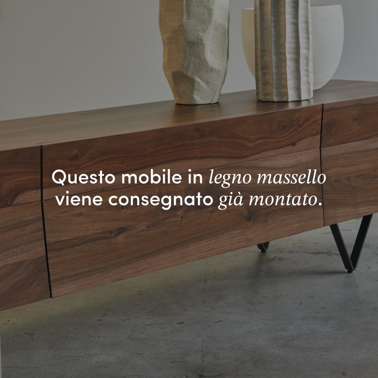 Metric - Mobile TV in legno di palissandro massello 175 cm