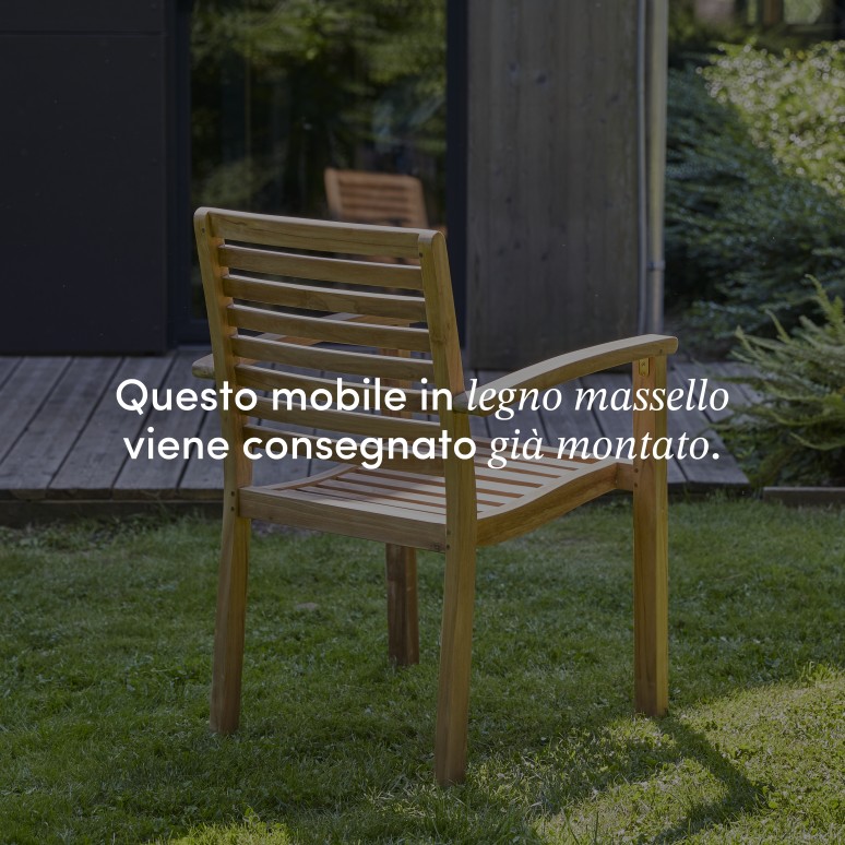 Andria - Poltrona da giardino in teak massello