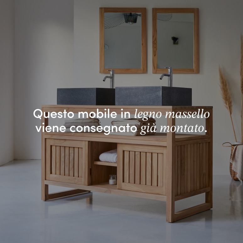 Colonial - Mobile per il bagno in teak massello 120 cm