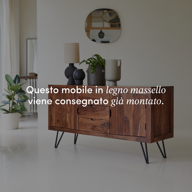 Bonnie - Buffet in legno di palissandro massello 150 cm