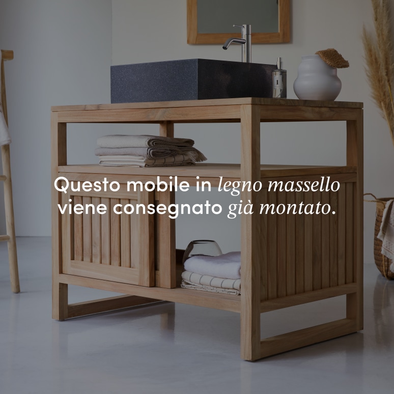 Colonial - Mobile per il bagno in teak massello 90 cm
