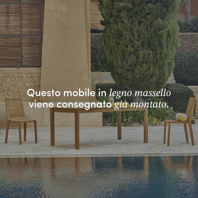 Teo - Tavolo da giardino in teak massello, 6-8 persone