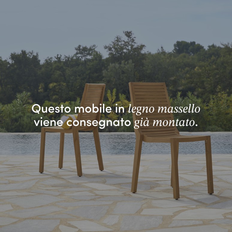 Teo - Sedia da giardino in teak massello