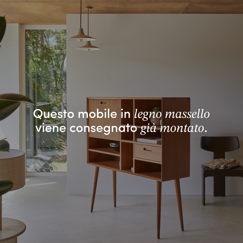 Magda 50's - Buffet in legno di mogano massello 130 cm