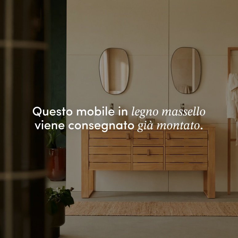 Minimalys - Mobile per il bagno in teak massello 145 cm