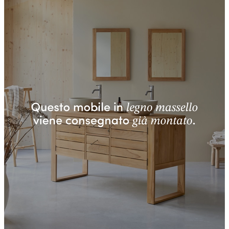 Minimalys - Mobile per il bagno in teak massello 145 cm