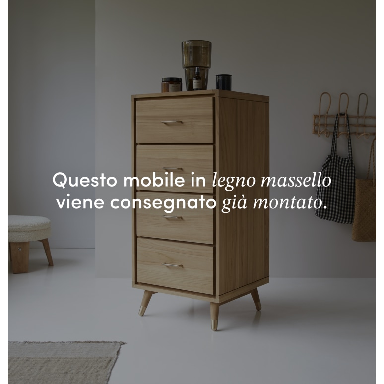 Kort - Cassettiera in teak massello