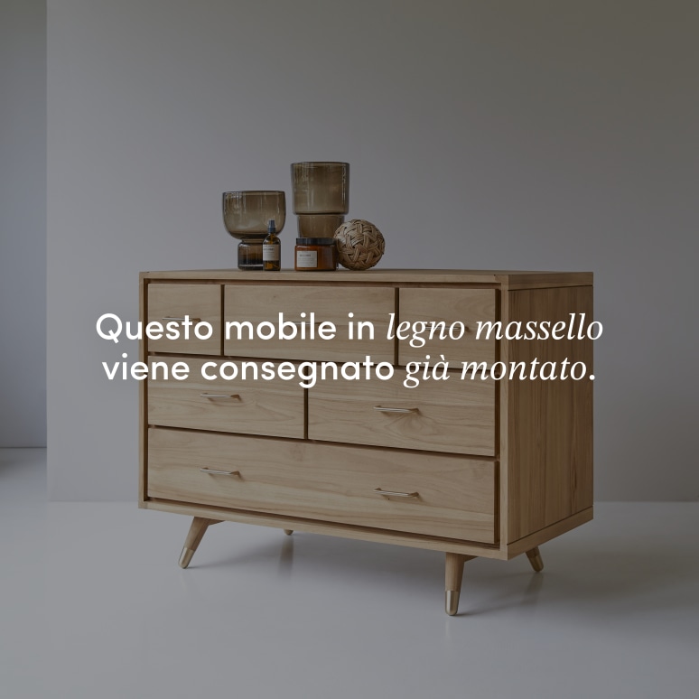 Kort - Cassettiera in teak massello