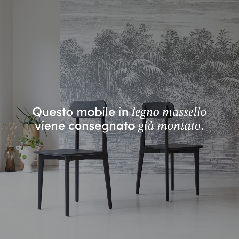 Jonàk - Sedia in mogano massello black