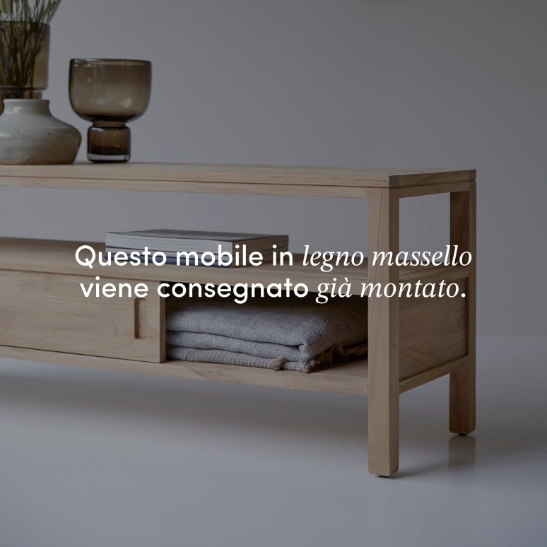 Anton - Mobile TV in teak massello 130 cm