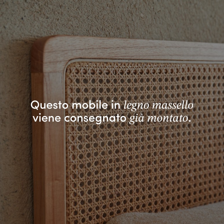 Adèle - Testiera in rattan 160 cm