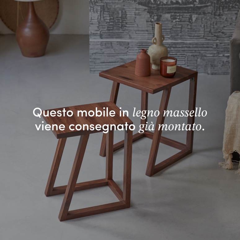 Gaspard - Tavolini in legno di palissandro massello