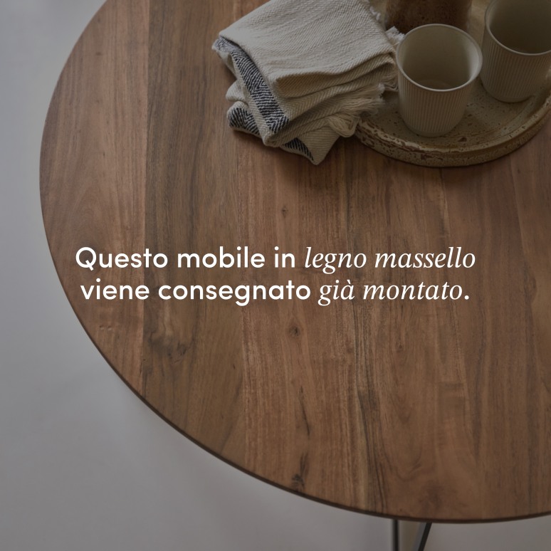 Temis - Tavolino in legno di acacia massello