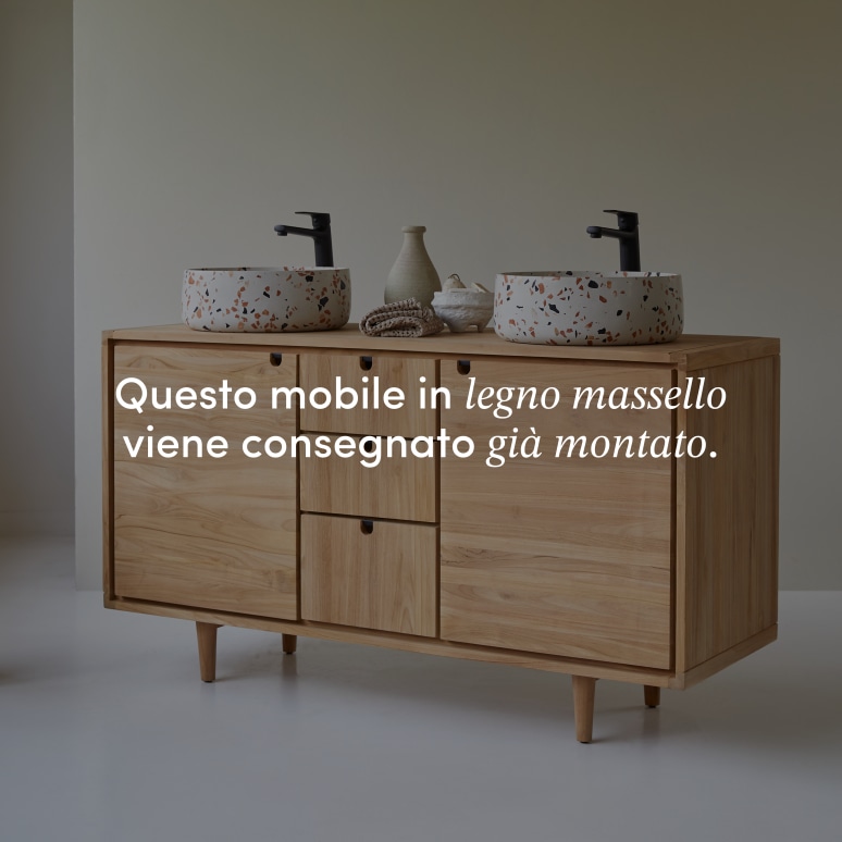 Jonàk - Mobile per il bagno in teak massello 145 cm
