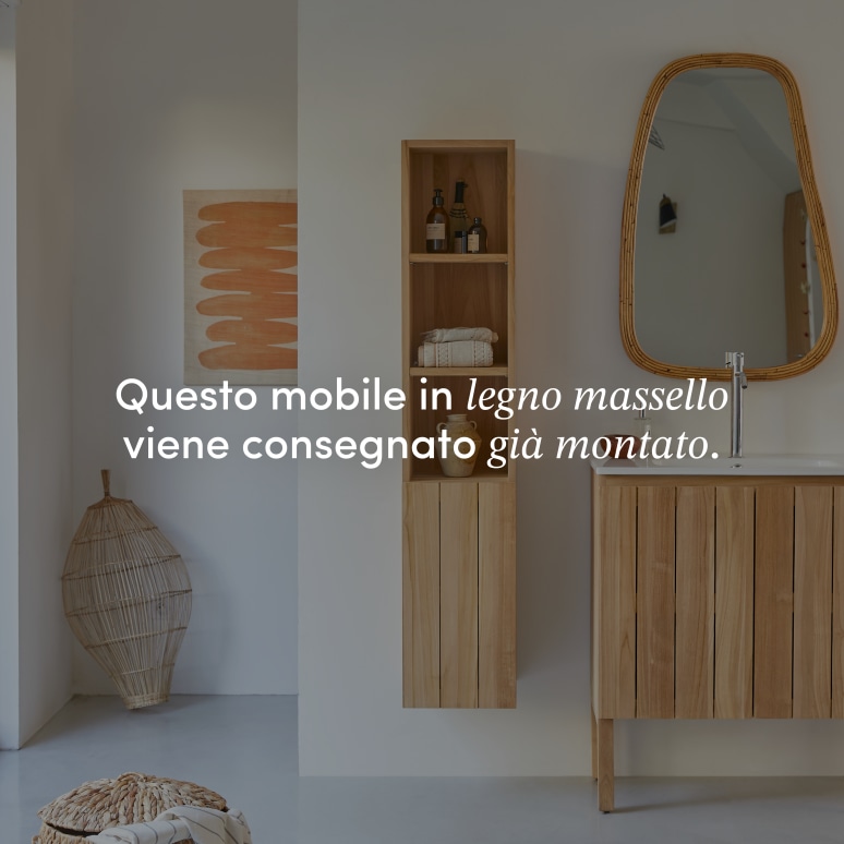 Jill - Mobile a colonna in teak massello