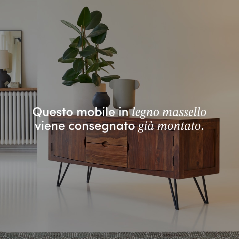 Bonnie - Mobile TV in legno di palissandro massello 150 cm