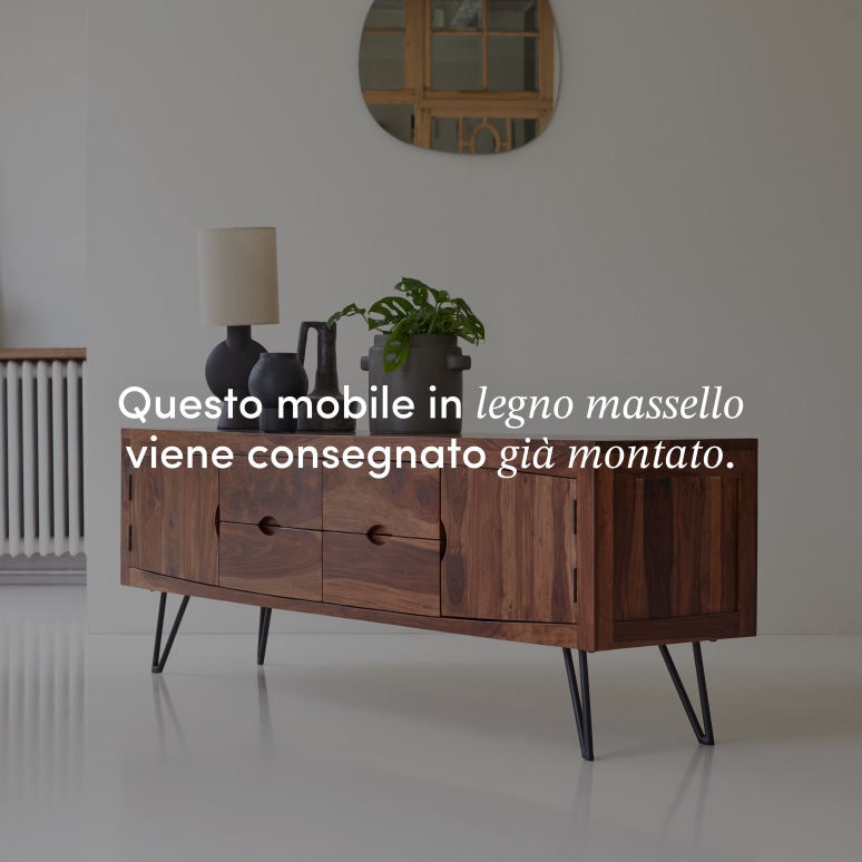 Bonnie - Mobile TV in legno di palissandro massello 180 cm