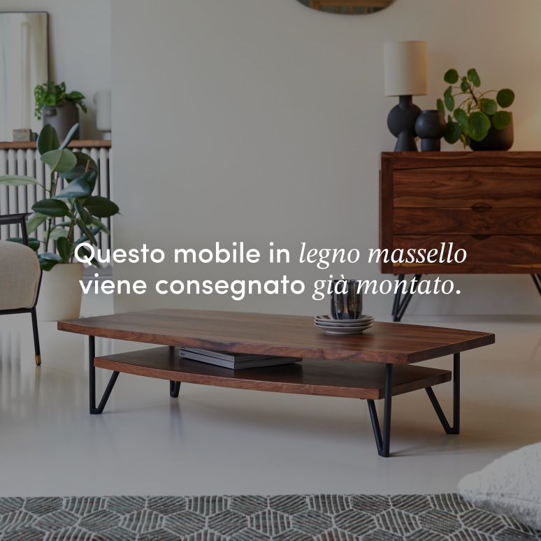 Bonnie - Tavolino in legno di palissandro massello